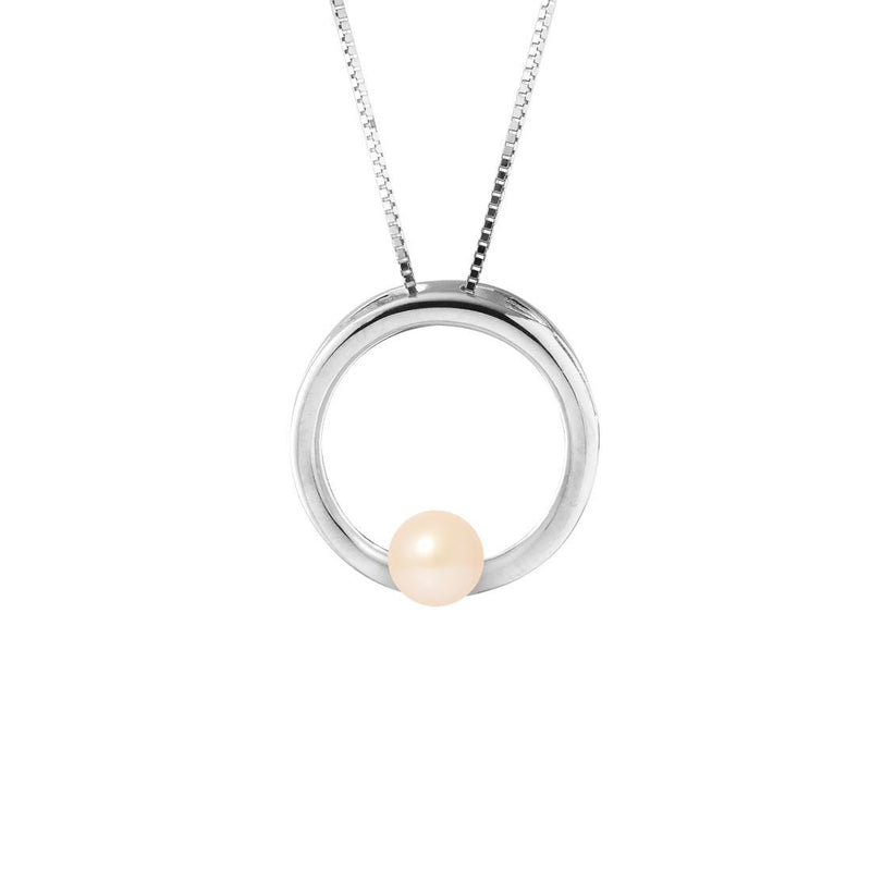 Collier CIRCLE | Argent & Perle de Culture Rose