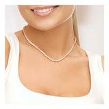 Collier Perles de Cutlure Ronde 4-5 mm Rose Naturelle