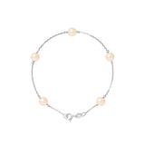 Bracelet Perles de Cutlure Ronde 6-7  mm Rose