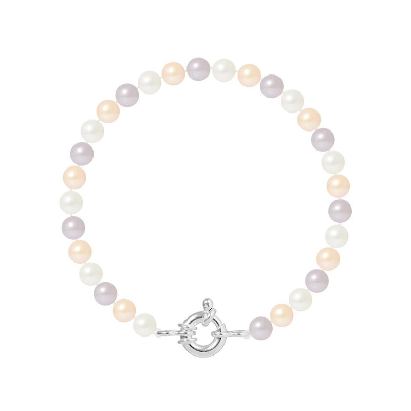 Bracelet Perles de Cutlure Ronde 6-7  mm Multicolo
