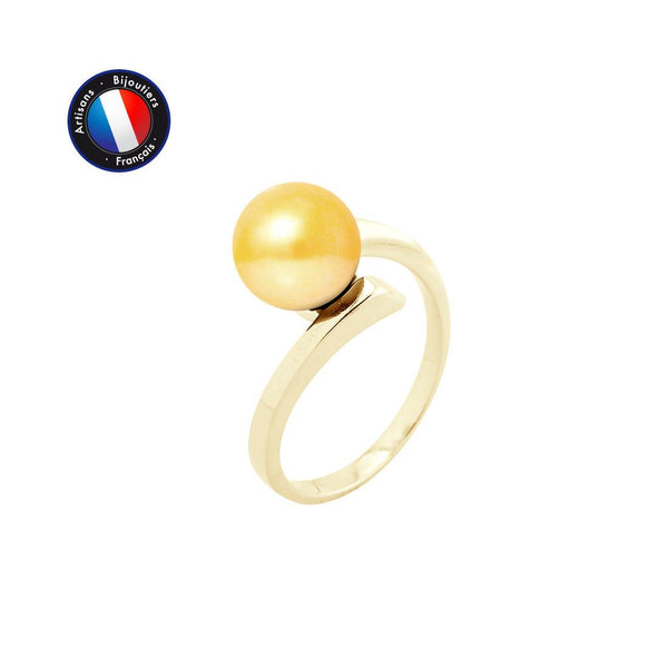 Bague ELISE | Or Jaune & Perle de Culture Dorée