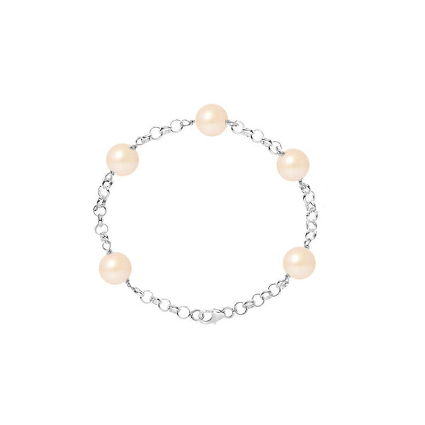 Bracelet Perles de Cutlure- Diamètre 9-10 mm Rose