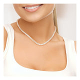 Collier Perles de Cutlure Ronde 5-6 mm Blanc