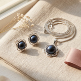 Duo Black Tahiti — Collier & Boucles