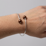 Bracelet Jonc KATALÏA | Perles Chocolat