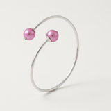 Bracelet Jonc KATALÏA | Perles Roses Fushia