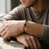 Bracelet Homme Nœuds Argent & Perle de Tahiti 10/11mm