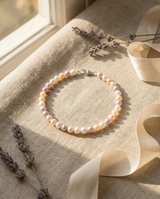 Bracelet NOELYSE | Argent & Perles Multicolores | 5/6 mm | Fermoir Anneau