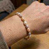 Bracelet MARTHA | Or Jaune & Perles de Culture Multicolores