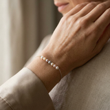 Bracelet NANÉA | Or Blanc & Perles Multicolores