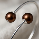Bracelet Jonc KATALÏA | Perles Chocolat