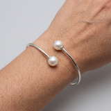 Bracelet Jonc KATALÏA | Perles Blanches