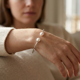 Bracelet Jonc KATALÏA | Perles Blanches