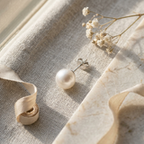 Puce d'oreilles en Or blanc - Perle de culture blanche 9-10 mm