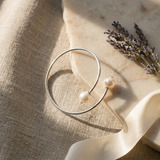 Bracelet Jonc KATALÏA | Perles Blanches