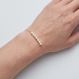 Bracelet NANÉA | Or Jaune & Perles Banches