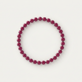 Bracelet Porte Bonheur - Perles d'Eau Douce Rouge Cerise
