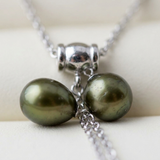 Collier TOI & MOI | Perles de Culture Vert Intense