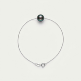 Bracelet TÉA | Argent & Perle de Culture Black Tahiti