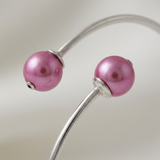 Bracelet Jonc KATALÏA | Perles Roses Fushia