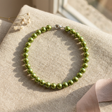 Bracelet Porte Bonheur - Perle d'Eau Douce Vertes