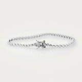 Bracelet "Rivière de Diamant"  Ensemble avec Oxydes de Zirconium