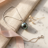 Collier- Perle de Tahiti- Cercle 11-12 mm- Bijou Femme