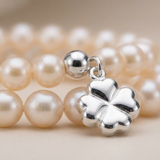 Bracelet Porte Bonheur Trêfle - Perles d'Eau Douce Roses
