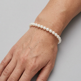 Bracelet Porte Bonheur - Perles d'Eau Douce Blanches