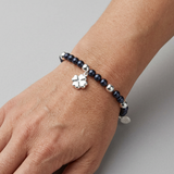 Bracelet Porte Bonheur Trêfle - Perles d'Eau Douce Black Tahiti