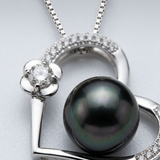 Collier AMURI | Argent & Perle Noire