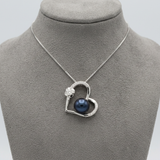 Collier AMURI | Argent & Perle Noire