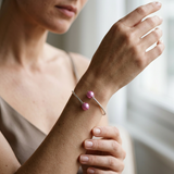 Bracelet Jonc KATALÏA | Perles Roses Fushia