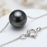 Bracelet TÉA | Argent & Perle de Culture Black Tahiti