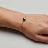 Bracelet TÉA | OR Jaune & Perle de Culture Black Tahiti