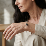 Bracelet TÉA | Argent & Perle de Culture Black Tahiti