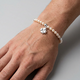 Bracelet Porte Bonheur Trêfle - Perles d'Eau Douce Roses