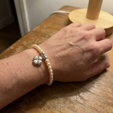 Bracelet Porte Bonheur Trêfle - Perles d'Eau Douce Roses