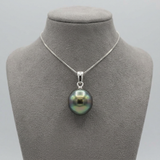 Collier- Perle de Tahiti- Cercle 11-12 mm- Bijou Femme