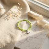 Bracelet Porte Bonheur Trêfle - Perles d'Eau Douce Vertes Tonic