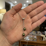 Collier TOI & MOI | Perles de Culture Vert Intense