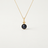 Pendentif en or jaune et perle de culture black Tahiti