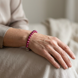 Bracelet Porte Bonheur - Perles d'Eau Douce Rouge Cerise