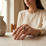 Bague ELISE | Or Jaune & Perle de Tahiti