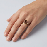 Bague ELISE | Or Jaune & Perle de Culture Chocolat