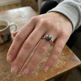 Bague IRINA | Or Blanc & Perle de Culture Black Tahiti - 8/9mm