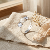 Bague LÉANE | Argent & Perle de Culture Blanche