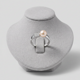 Bague Jonc THALIA | Perle de Culture Rose