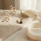 Bague ELISE | Or Jaune & Perle de Culture Black Tahiti