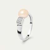 Bague Jonc THALIA | Perle de Culture Rose